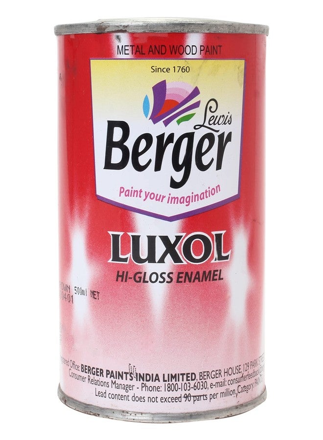 Berger Luxol Hi-Gloss Enamel | Brown | 500ml Mirror-Like Finish | Tough & Durable Oil-Based Paint for Wood, Metal & Masonry | Interior & Exterior Use | Weather Resistant | Green Pro Certified - Image 1